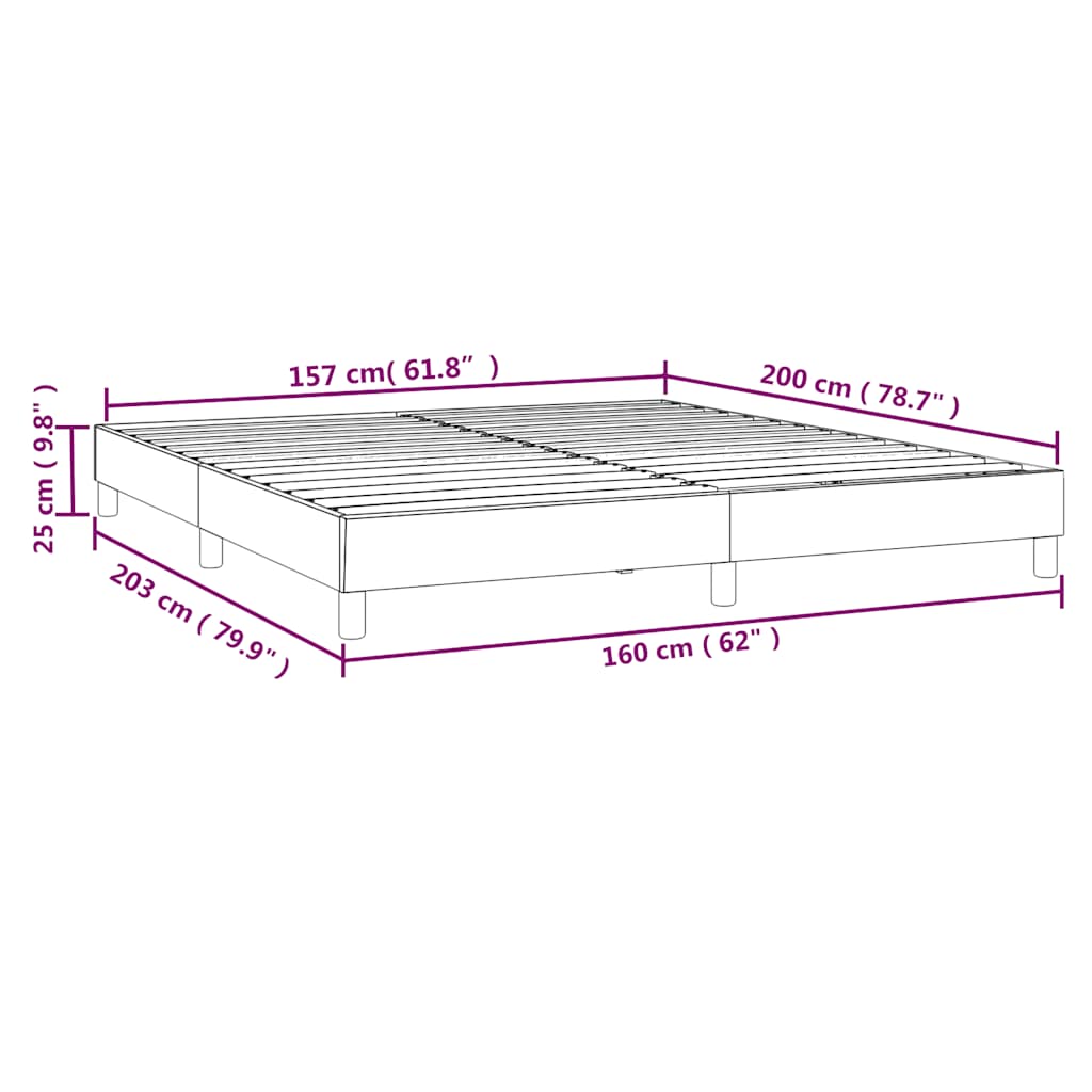 Boxspring sengeramme Mørkegrøn 160x200 cm Fløjl