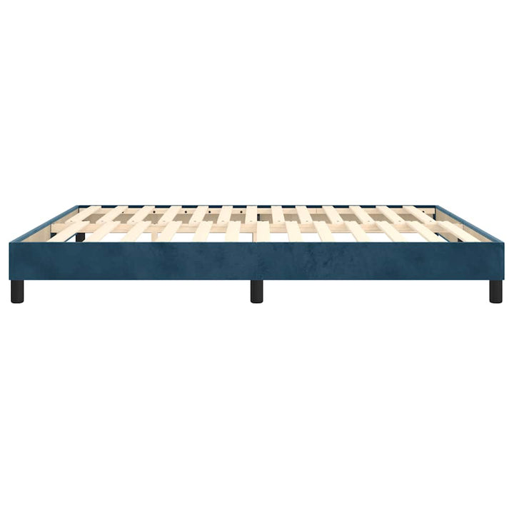 Boxspring sengeramme Mørkeblå 160x200 cm Fløjl