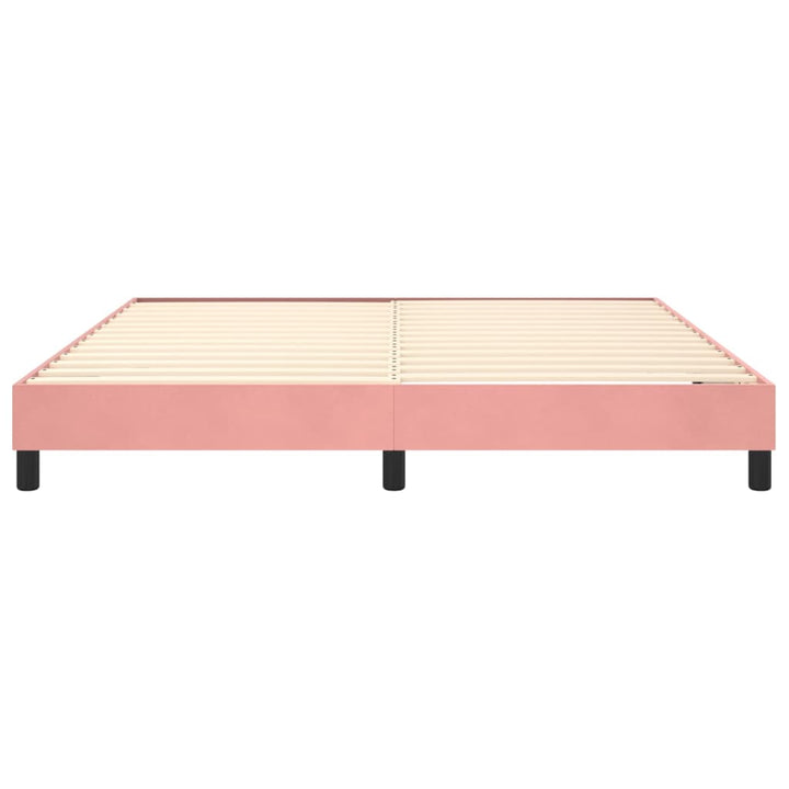 Boxspring sengeramme 160x200 cm fløjl pink