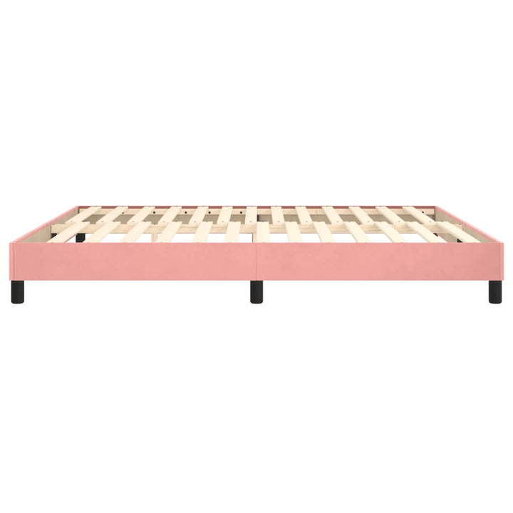 Boxspring sengeramme 160x200 cm fløjl pink