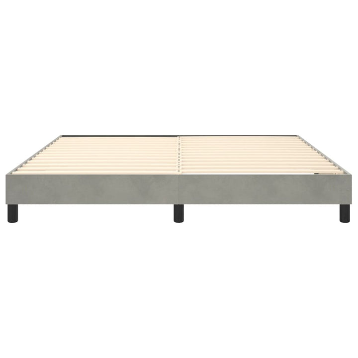 Boxspring sengeramme Lysegrå 180x200 cm Fløjl