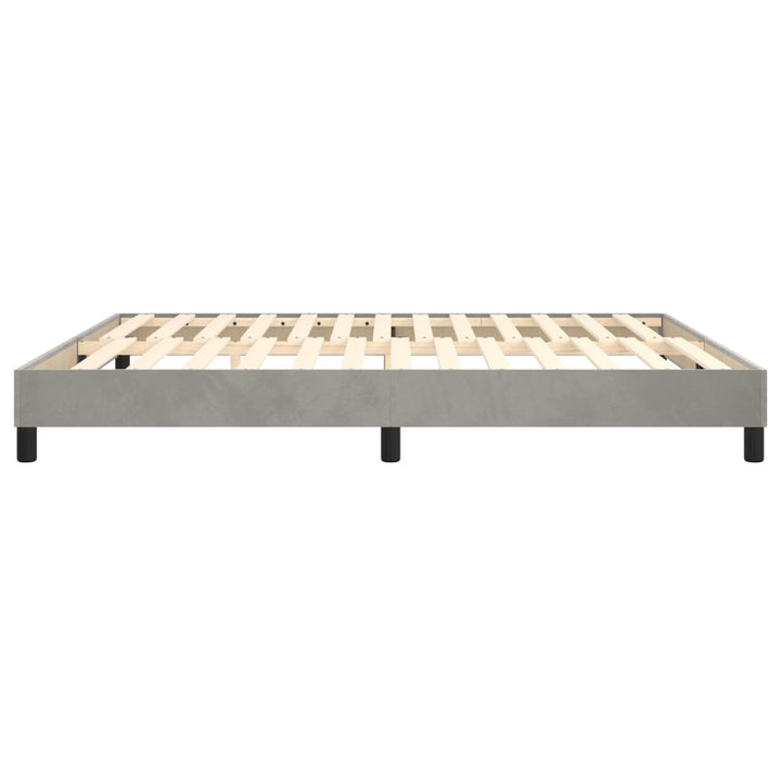 Boxspring sengeramme Lysegrå 180x200 cm Fløjl