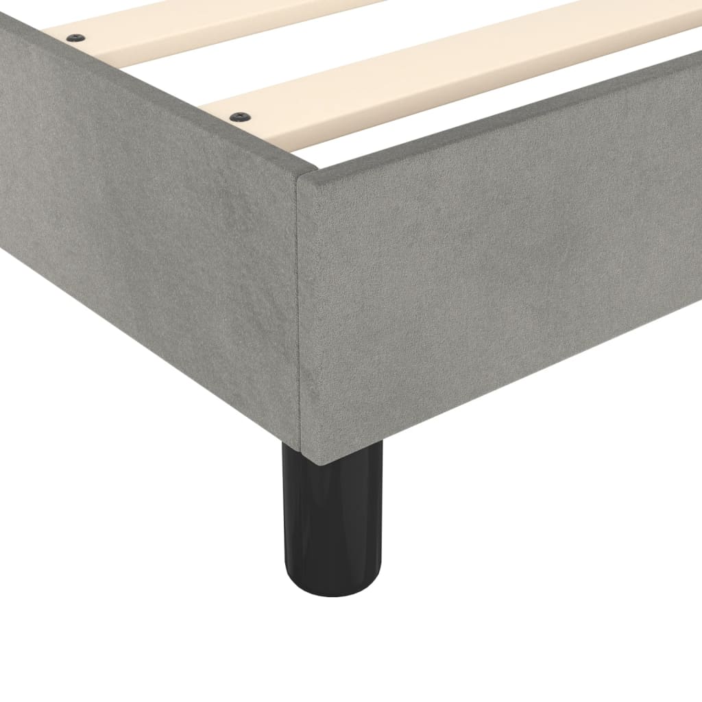 Boxspring sengeramme Lysegrå 180x200 cm Fløjl