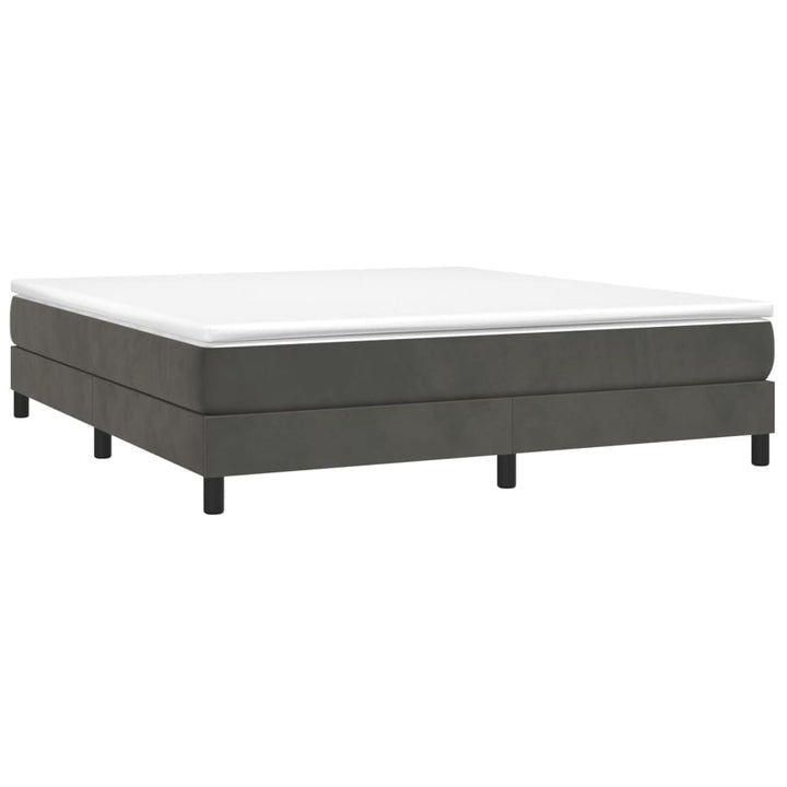 Boxspring sengeramme Mørkegrå 180x200 cm Fløjl