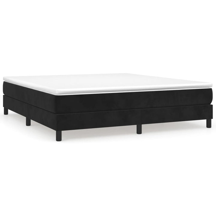 Boxspring sengeramme Sort 180x200 cm Fløjl