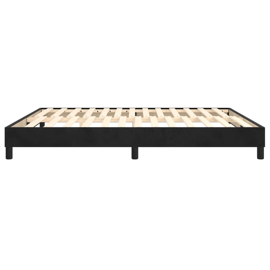 Boxspring sengeramme Sort 180x200 cm Fløjl