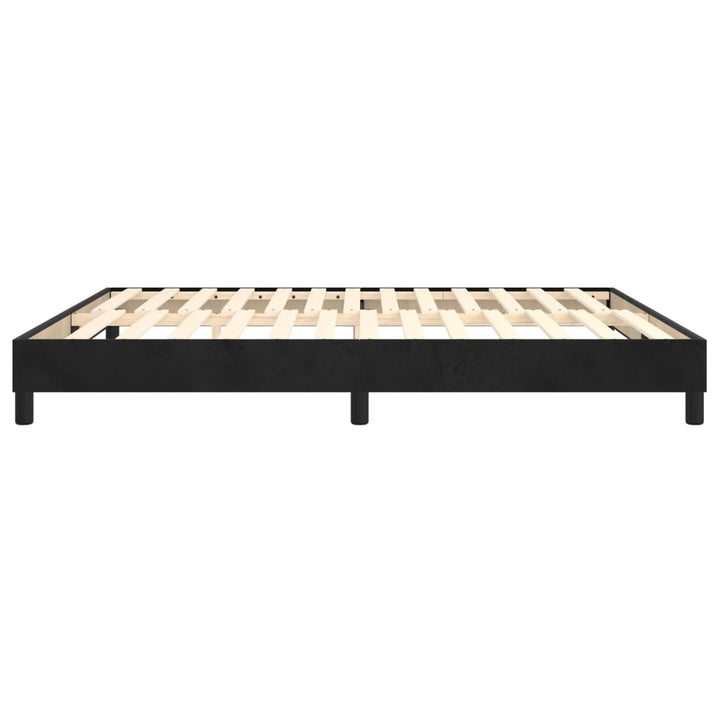 Boxspring sengeramme Sort 180x200 cm Fløjl