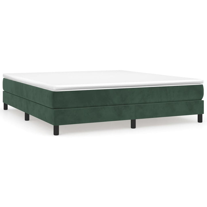 Boxspring sengeramme Mørkegrøn 180x200 cm Fløjl