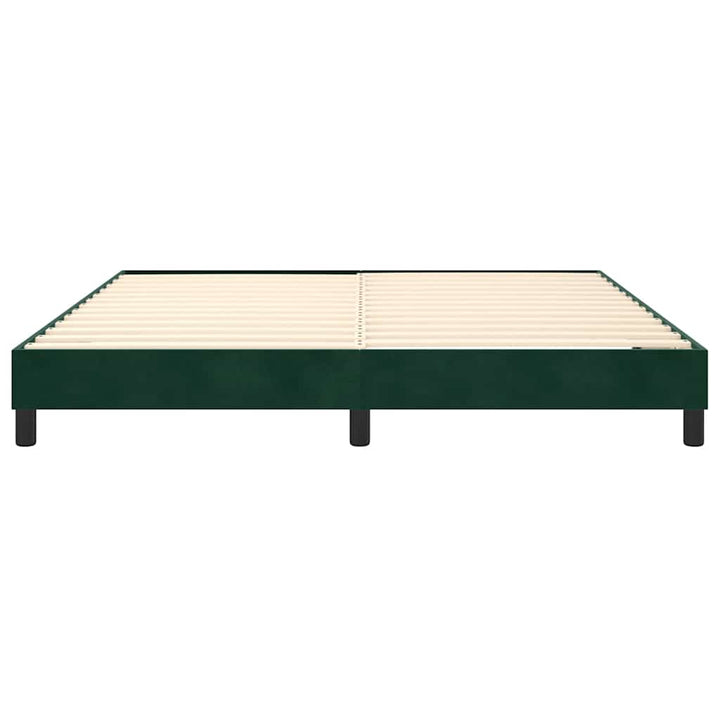 Boxspring sengeramme Mørkegrøn 180x200 cm Fløjl