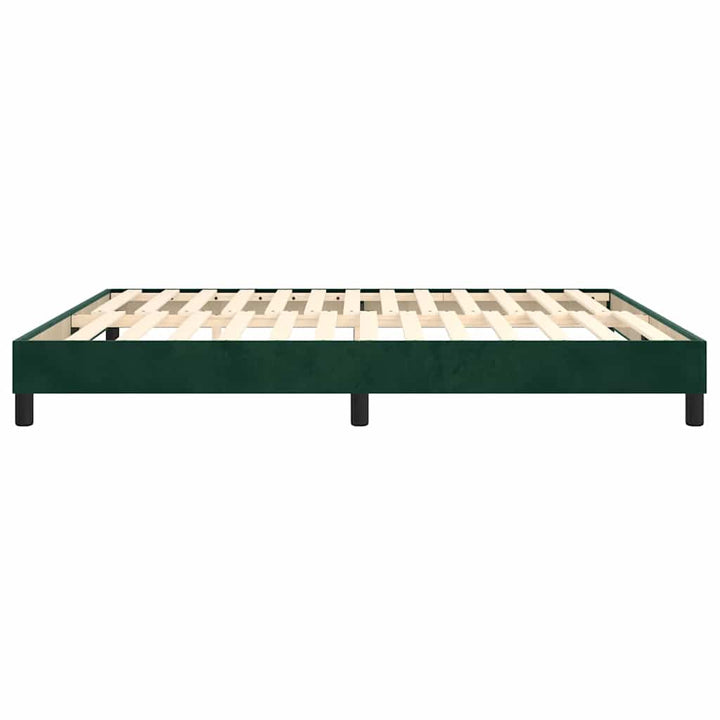Boxspring sengeramme Mørkegrøn 180x200 cm Fløjl