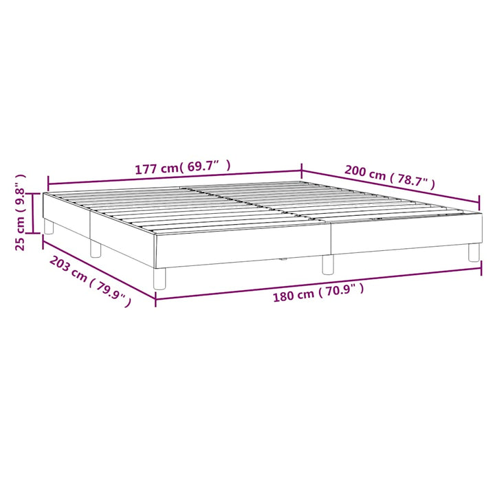 Boxspring sengeramme Mørkegrøn 180x200 cm Fløjl