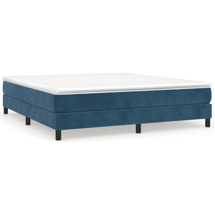 Boxspring sengeramme Mørkeblå 180x200 cm Fløjl