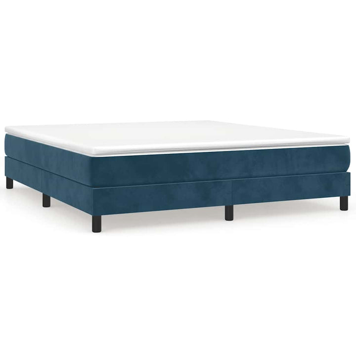 Boxspring sengeramme Mørkeblå 180x200 cm Fløjl