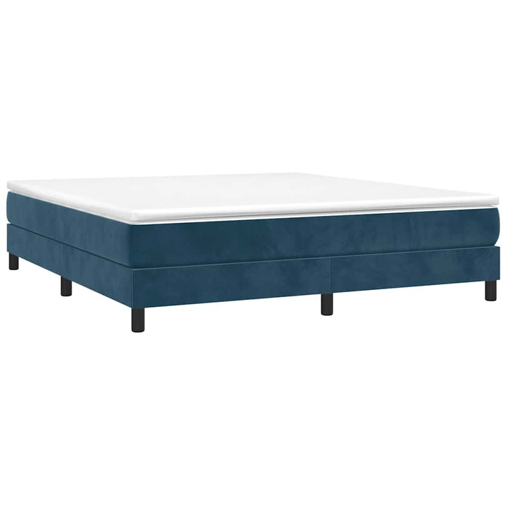 Boxspring sengeramme Mørkeblå 180x200 cm Fløjl