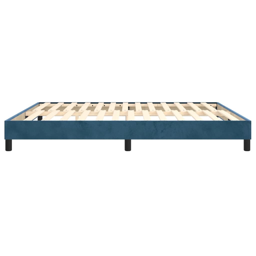 Boxspring sengeramme Mørkeblå 180x200 cm Fløjl