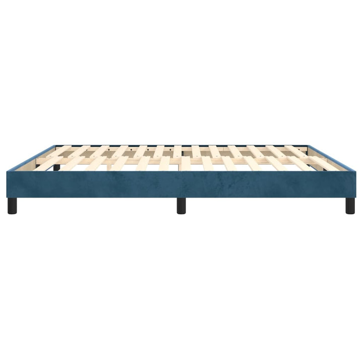 Boxspring sengeramme Mørkeblå 180x200 cm Fløjl
