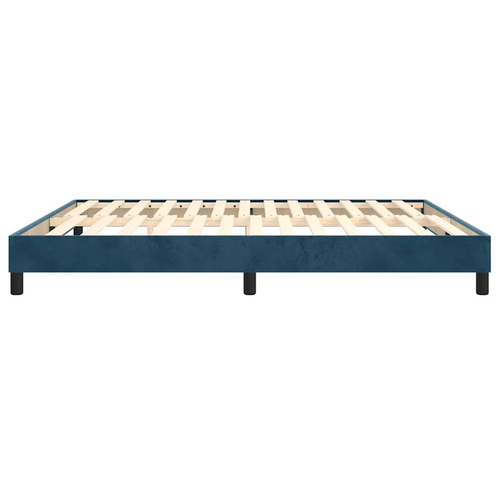 Boxspring sengeramme Mørkeblå 180x200 cm Fløjl