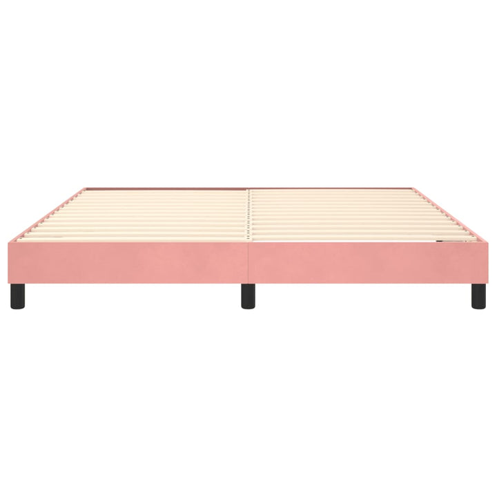 Boxspring sengeramme 180x200 cm fløjl pink
