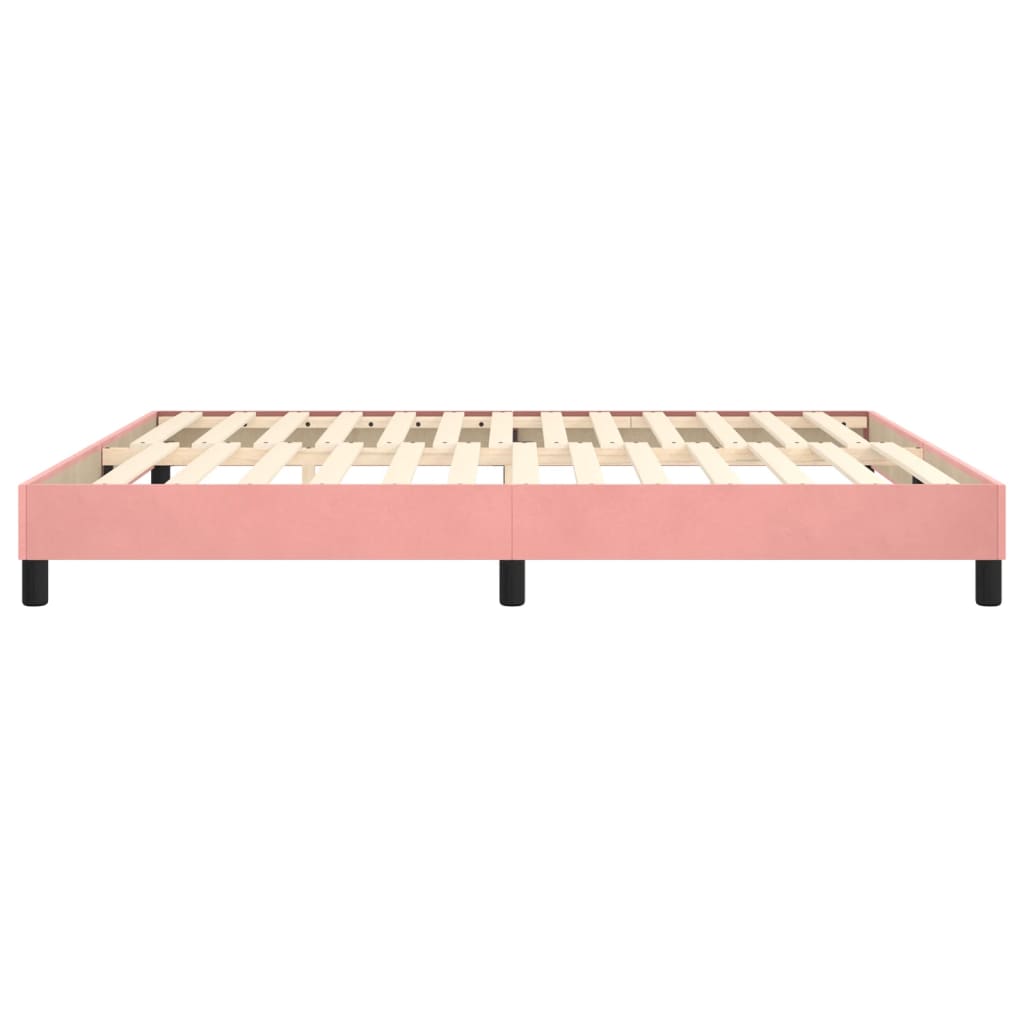Boxspring sengeramme 180x200 cm fløjl pink