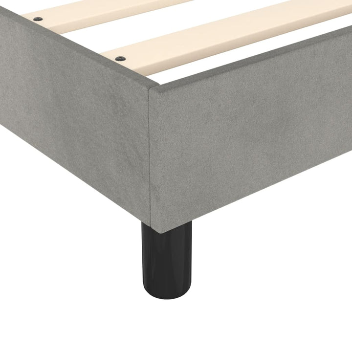Boxspring sengeramme Lysegrå 200x200 cm Fløjl