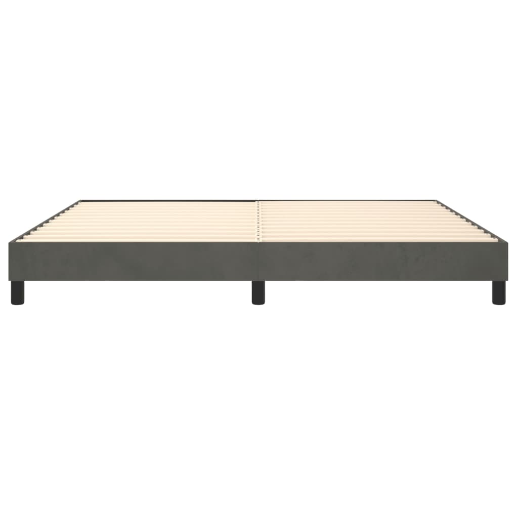 Boxspring sengeramme Mørkegrå 200x200 cm Fløjl
