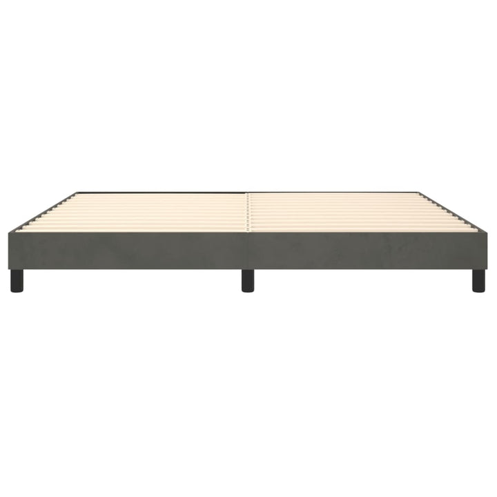 Boxspring sengeramme Mørkegrå 200x200 cm Fløjl