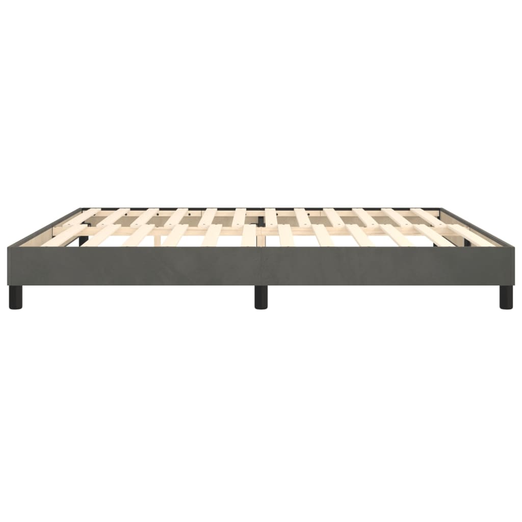 Boxspring sengeramme Mørkegrå 200x200 cm Fløjl