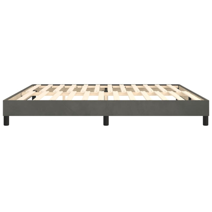 Boxspring sengeramme Mørkegrå 200x200 cm Fløjl