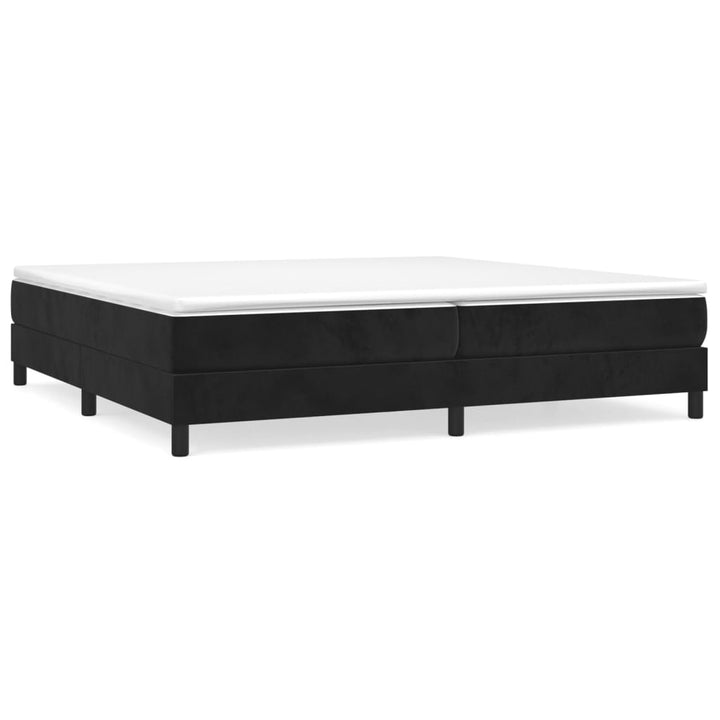 Boxspring sengeramme Sort 200x200 cm Fløjl