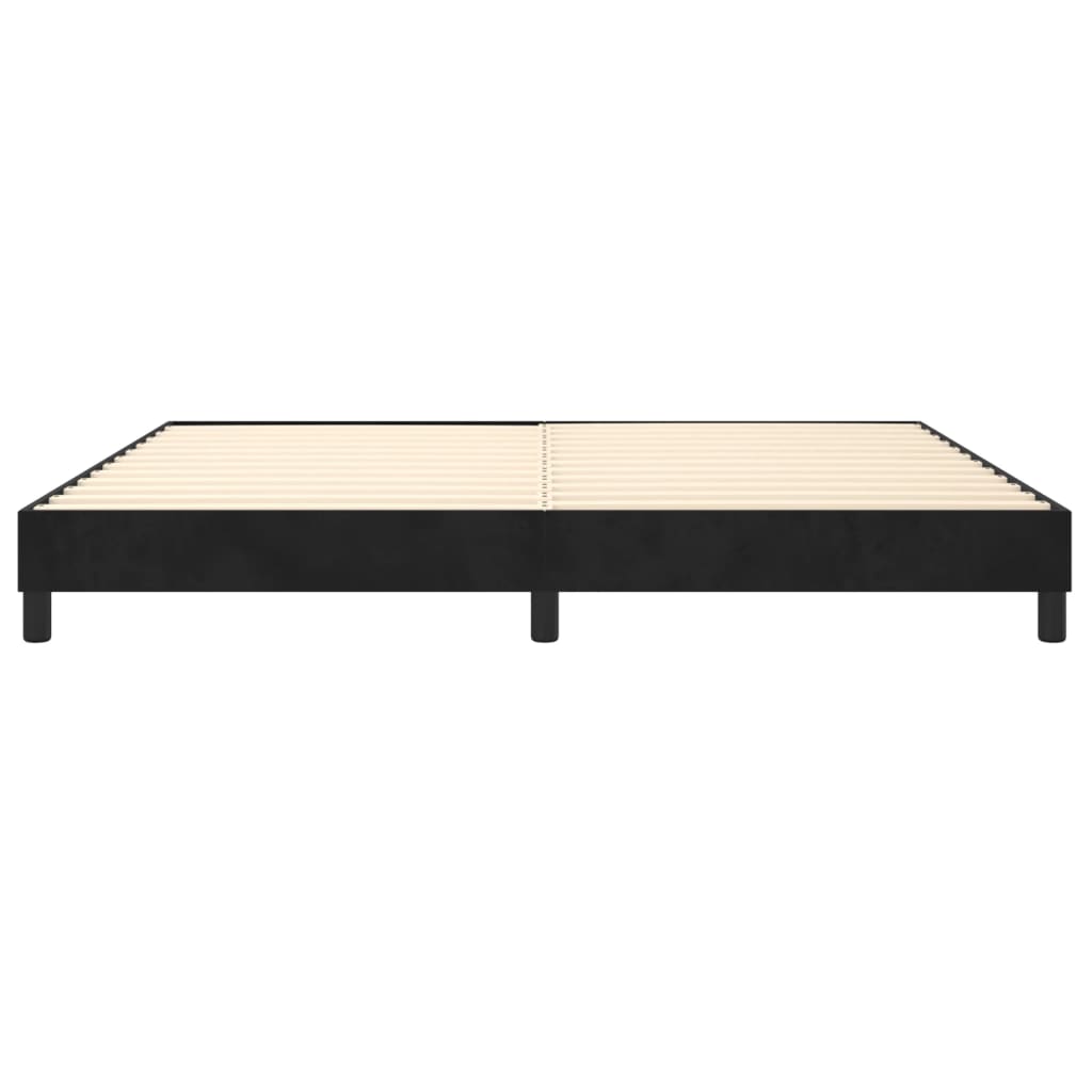 Boxspring sengeramme Sort 200x200 cm Fløjl
