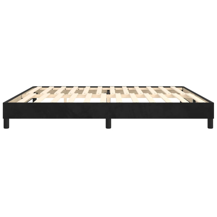 Boxspring sengeramme Sort 200x200 cm Fløjl