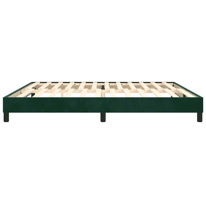 Boxspring sengeramme Mørkegrøn 200x200 cm Fløjl