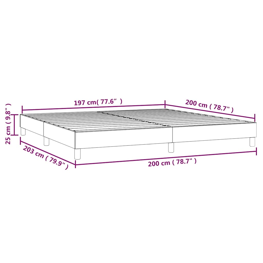 Boxspring sengeramme Mørkegrøn 200x200 cm Fløjl