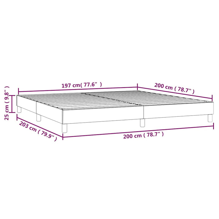 Boxspring sengeramme Mørkegrøn 200x200 cm Fløjl