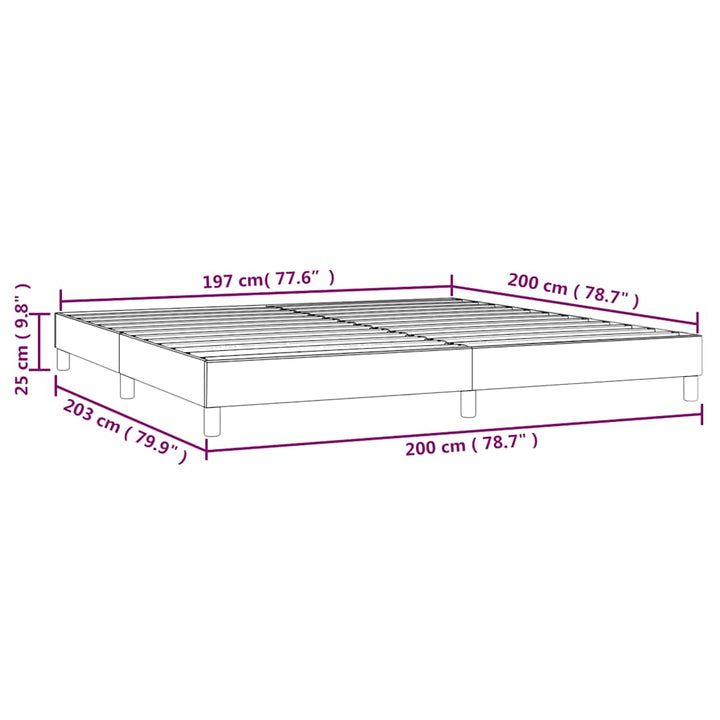 Boxspring sengeramme Mørkeblå 200x200 cm Fløjl