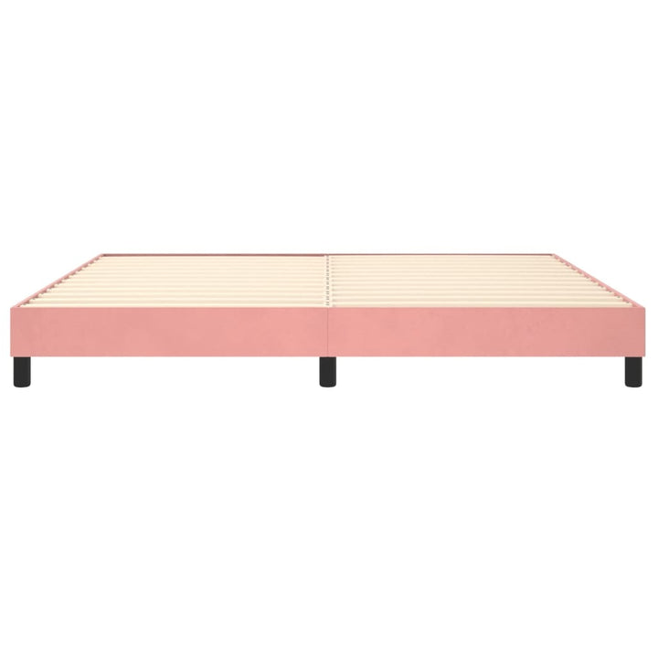 Boxspring sengeramme 200x200 cm fløjl pink