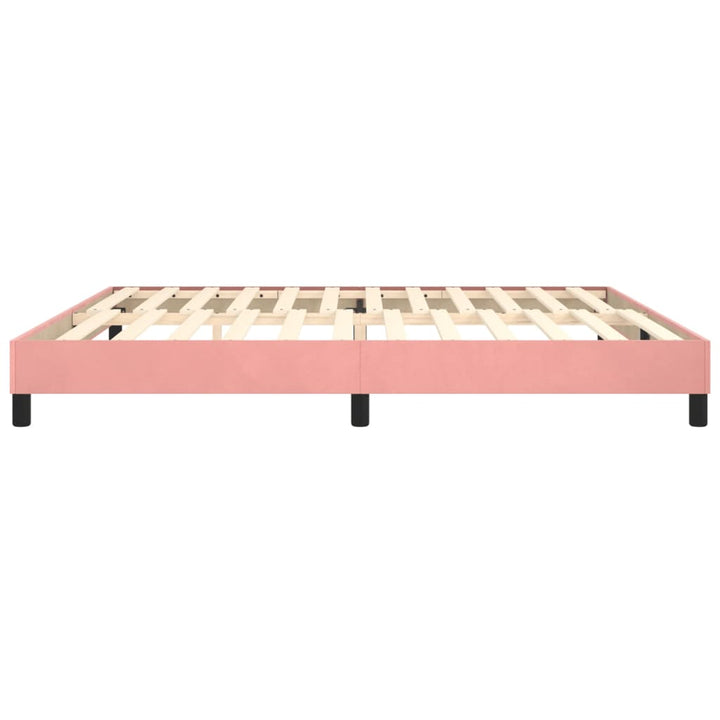 Boxspring sengeramme 200x200 cm fløjl pink