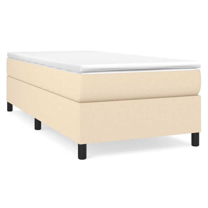 Boxspring sengeramme 80x200 cm stof cremefarvet