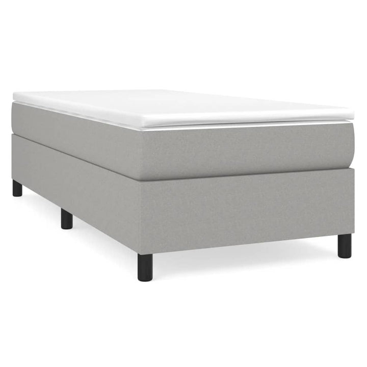Boxspring sengeramme Lysegrå 90x190 cm Stof