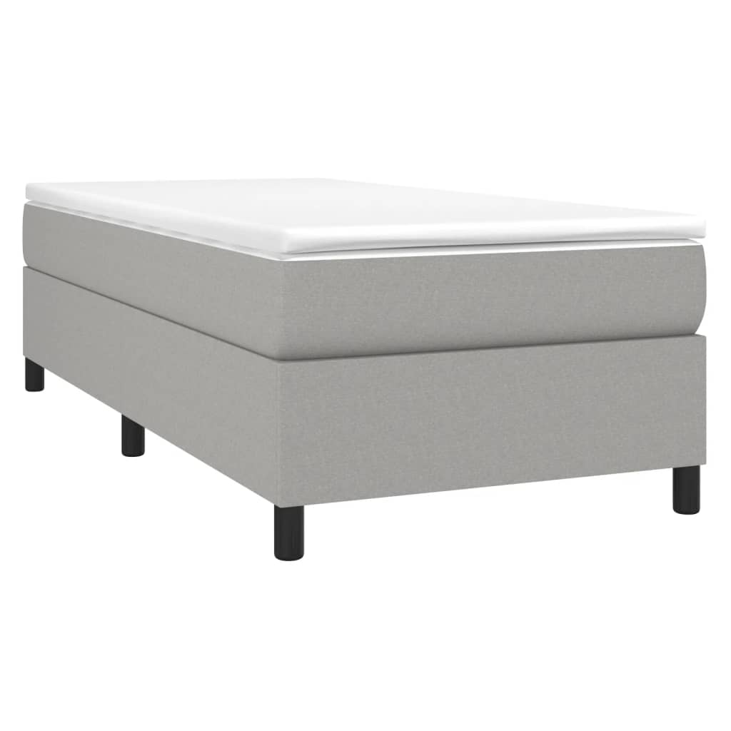 Boxspring sengeramme Lysegrå 90x190 cm Stof