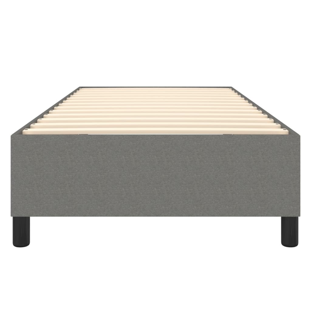 Boxspring sengeramme Mørkegrå 90x190 cm Stof