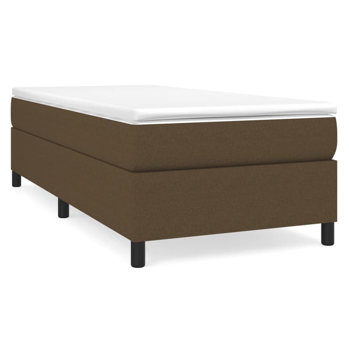 Boxspring sengeramme Mørkebrun 90x190 cm Stof