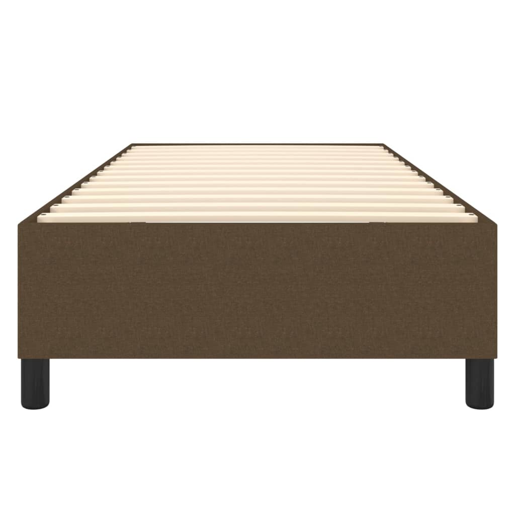 Boxspring sengeramme Mørkebrun 90x190 cm Stof
