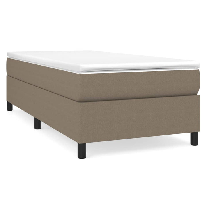 Boxspring sengeramme 90x190 cm stof gråbrun