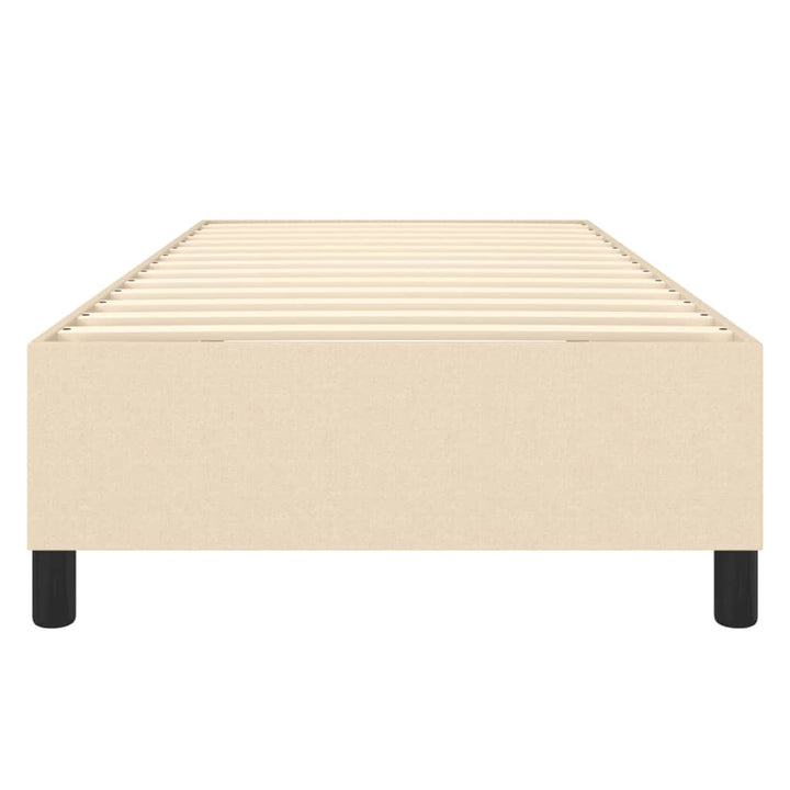 Boxspring sengeramme 90x190 cm stof cremefarvet