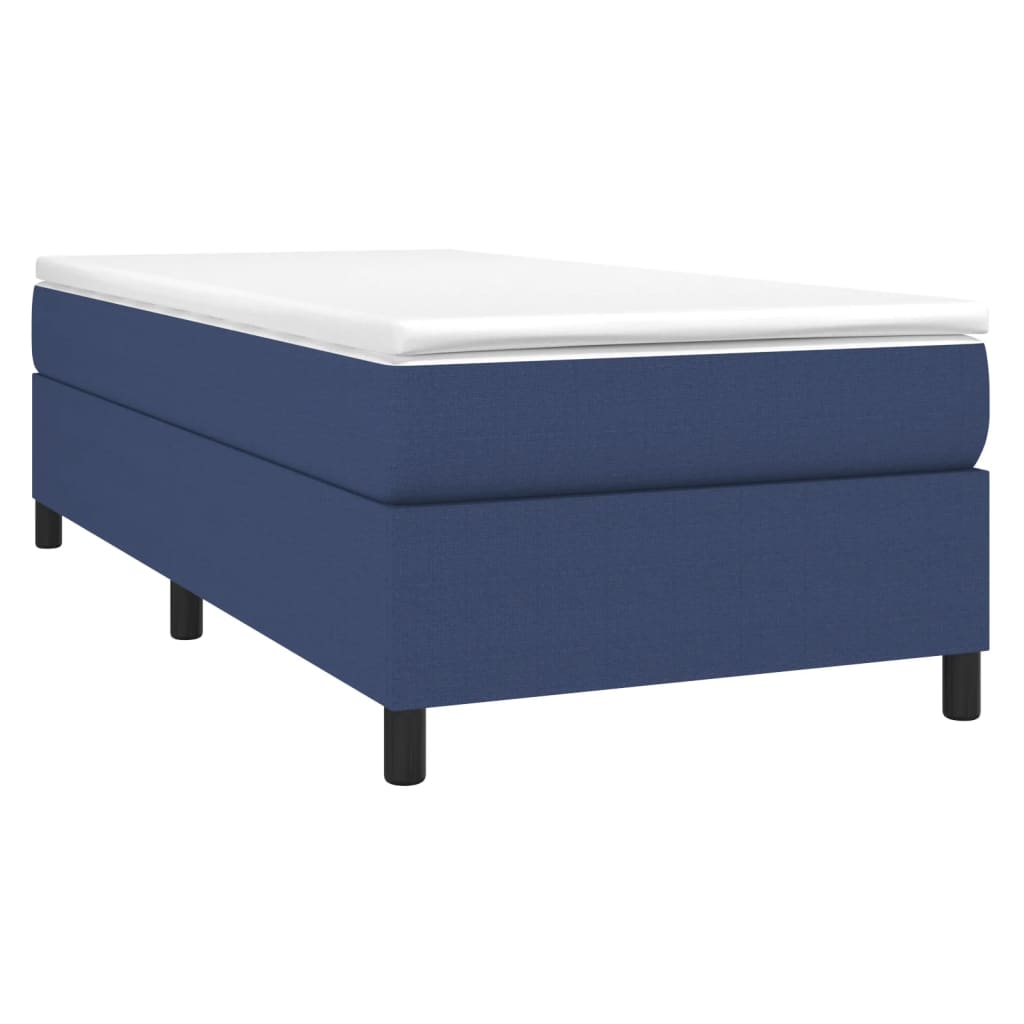 Boxspring sengeramme 90x190 cm stof blå
