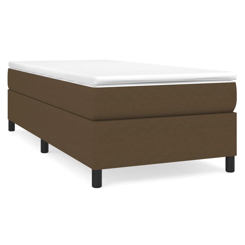 Boxspring sengeramme Mørkebrun 90x200 cm Stof