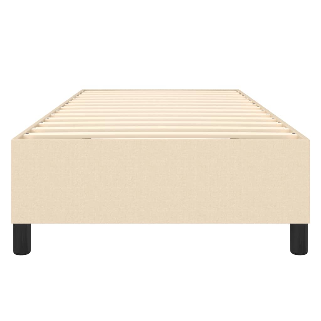 Boxspring sengeramme 90x200 cm stof cremefarvet