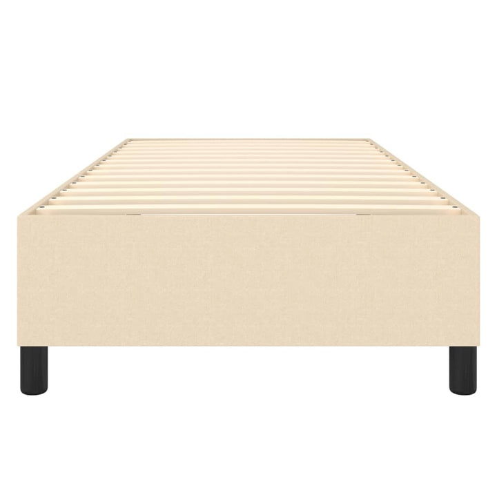 Boxspring sengeramme 90x200 cm stof cremefarvet