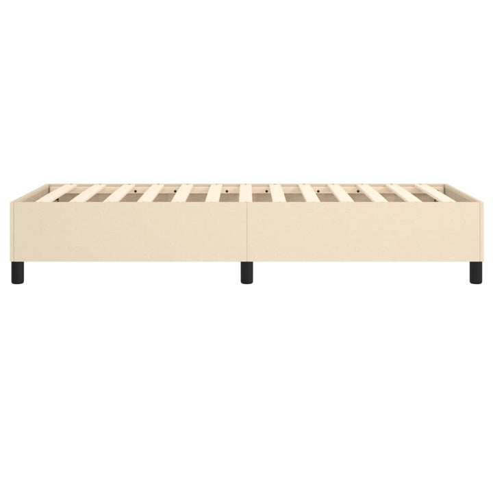 Boxspring sengeramme 90x200 cm stof cremefarvet